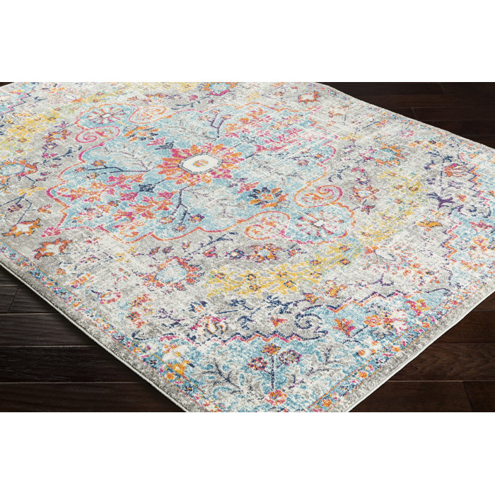 Mistana™ Hillsby Performance Teal/Beige Rug & Reviews Wayfair